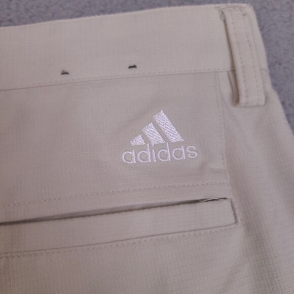 Adidas Clima Cool Golf‎ Pants Khakis 36x27.5 Beige Performance 3 Stripes - Picture 14 of 15